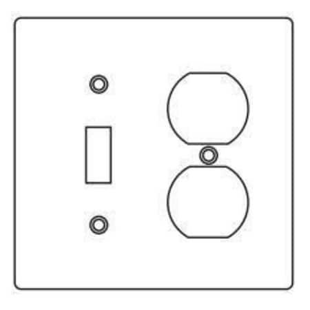 Box Cover, 2 Gang, Aluminum, Duplex Receptacle, Toggle Switch Cover Type MPN:2FTA