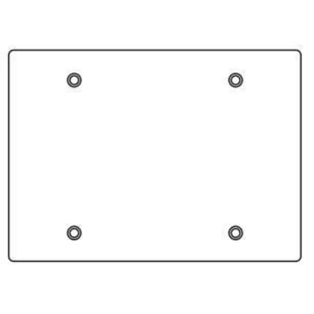 Box Cover, 3 Gang, Aluminum, Blank Cover Type MPN:3FB