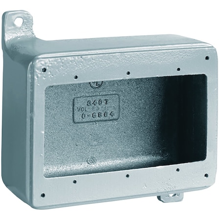 Electrical Box Cover, 3 Gangs, Rectangular, Aluminum MPN:3FD