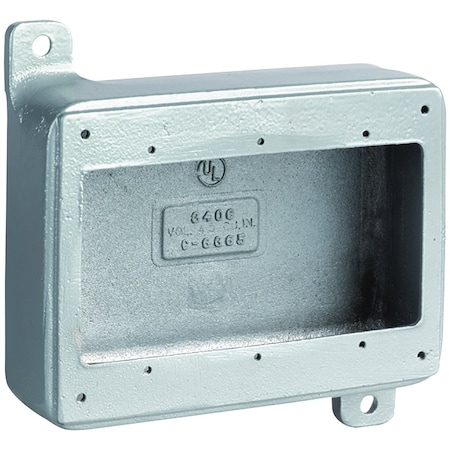 Electrical Box Cover, 3 Gangs, Rectangular, Aluminum MPN:3FS