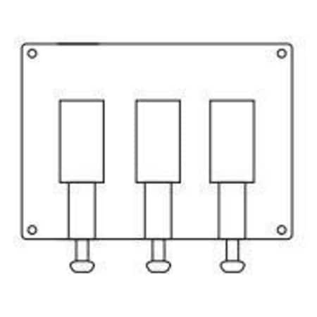 Box Cover, Switch Box Type, 3 Gang, Aluminum, Toggle Switch Cover Type MPN:3FST