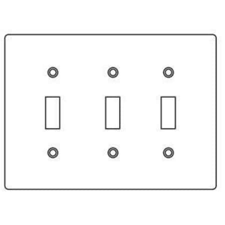 Box Cover, Device Box Cover Box Type, 3 Gang, Aluminum, Toggle Switch Cover Type MPN:3FT