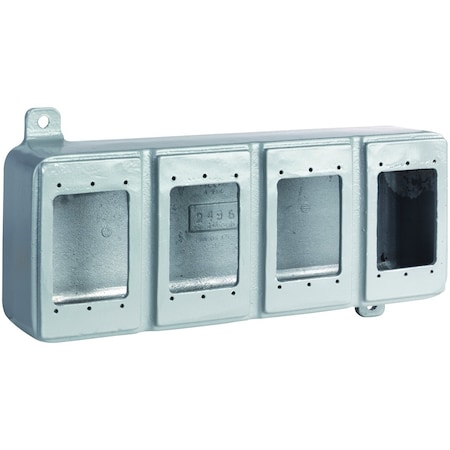 Box Cover, 4 Gang, Aluminum, Blank Cover Type MPN:4FDQ