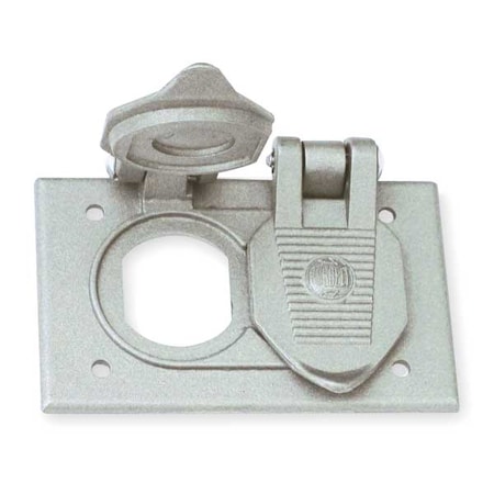 Weatherproof Cover, 1 Gang, Aluminum, Duplex Receptacle Cover Type MPN:FCLA2