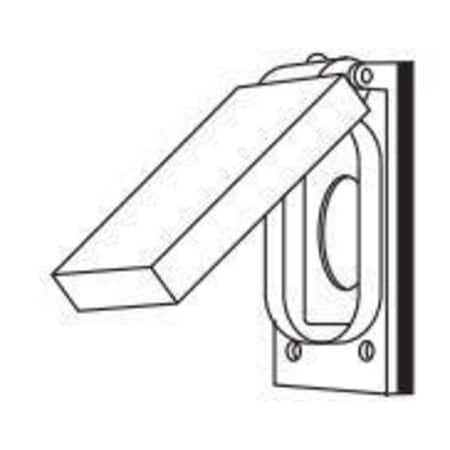 Box Cover, Single Gang Gang, Aluminum, Round Receptacle Cover Type MPN:FCLG