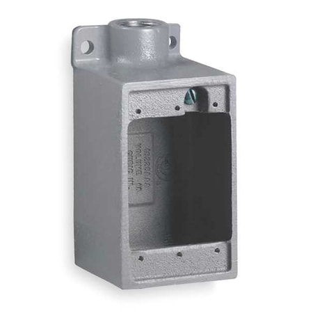 Weatherproof Electrical Box, 28 cu in, FD Box Type, 1 Gang, Malleable Iron, Rectangular Shape MPN:FD-1M
