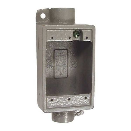 Electrical Box, 50 cu in, FDC Box Type, 1 Gang, Aluminum, Rectangular Shape MPN:FDC-1