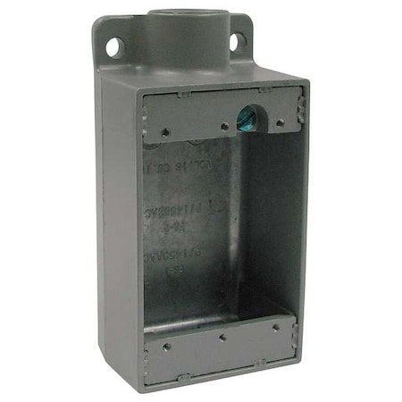 Weatherproof Electrical Box, 18 cu in, FS Box Type, 1 Gang, Aluminum, Rectangular Shape MPN:FS-2