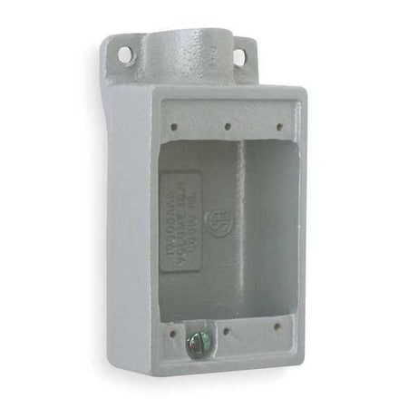 Weatherproof Electrical Box, 18 cu in, FS Box Type, 1 Gang, Malleable Iron, Rectangular Shape MPN:FS-2M