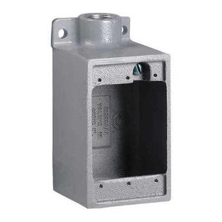 Electrical Box, 32 cu in, FS Box Type, 1 Gang, Malleable Iron, Rectangular Shape MPN:FS-3M