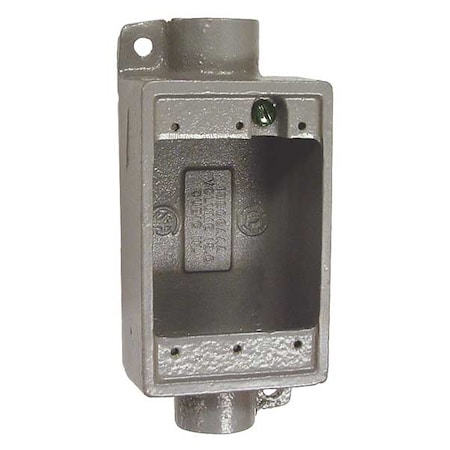 Weatherproof Electrical Box, 18 cu in, FSC Box Type, 1 Gang, Aluminum, Rectangular Shape MPN:FSC-2
