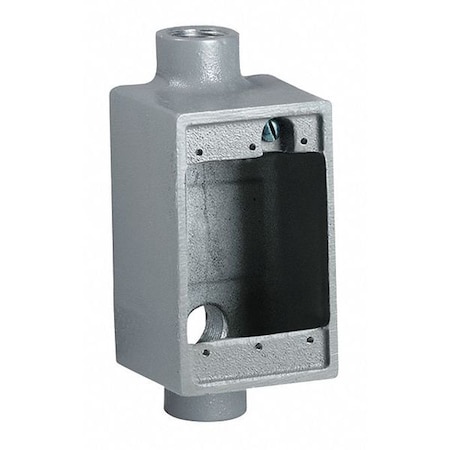 Electrical Box, 18 cu in, FSCA Box Type, 1 Gang, Malleable Iron, Rectangular Shape MPN:FSCA-2M