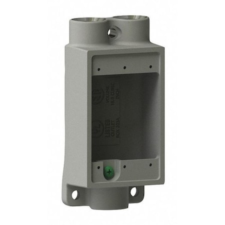 Electrical Box, 18 cu in, FSCC Box Type, 1 Gang, Malleable Iron, Rectangular Shape MPN:FSCC-2M