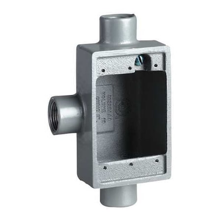 Electrical Box, 18 cu in, FSCT Box Type, 1 Gang, Malleable Iron, Rectangular Shape MPN:FSCT-2M