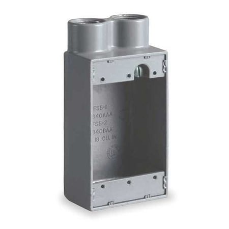Weatherproof Electrical Box, 18 cu in, FSS Box Type, 1 Gang, Iron, Rectangular Shape MPN:FSS-2M
