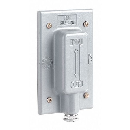Weatherproof Cover, Switch Box Type, 1 Gang, Aluminum, Toggle Switch Cover Type MPN:FST