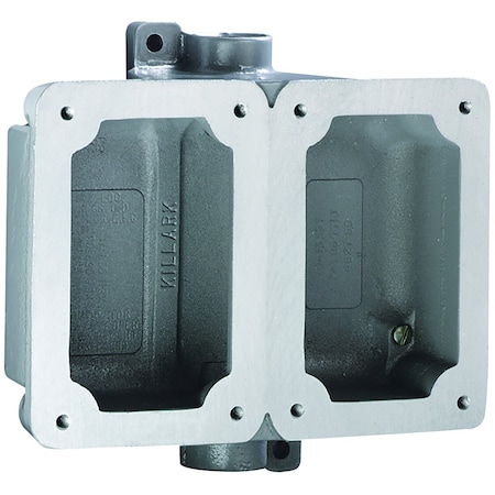 Electrical Box Cover, 2 Gangs, Aluminum MPN:FXB-12