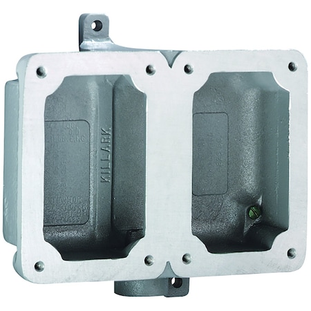 Electrical Box Cover, 2 Gangs, Aluminum MPN:FXB-9
