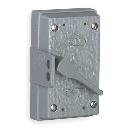Weatherproof Cover, Switch Box Type, 1 Gang, Aluminum, Square Toggle Switch Cover Type MPN:FZ8647