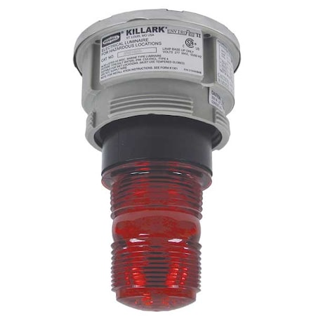 Strobe Light, Red, Xenon, 120V AC, 60, 80 FPM, 4 3/4 in Dia., Wall MPN:NVSZMFG01R