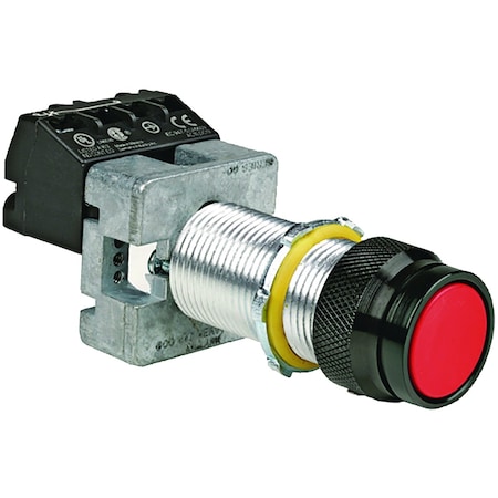 Push Button Operator, Momentary, Red, Aluminum MPN:GO1-RX2B N34