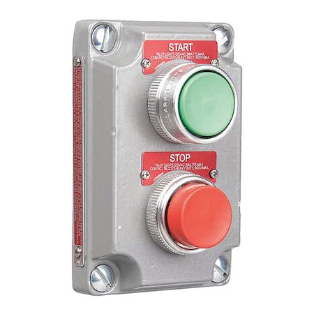 Green And Red Push To Start Expl Proof, 6.375 in x 6 in x 4.375 in, Green-Red MPN:XCS0B4