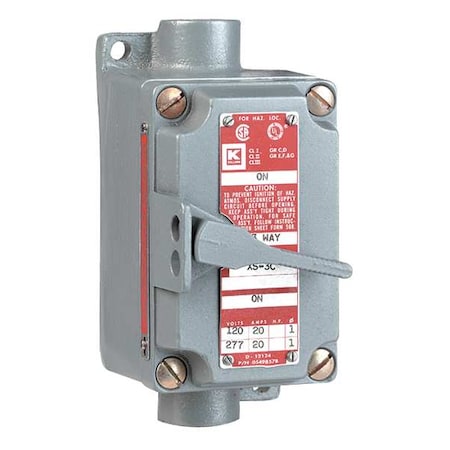 Motor Starter, Toggle, 20A, 3/4In Hubs, 3P MPN:XSX-53