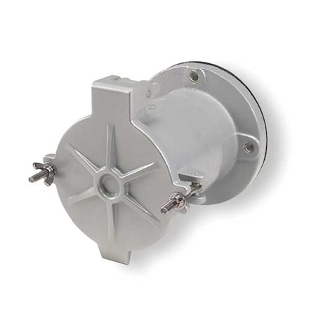 Pin & Sleeve Receptacle, 200 A, 600V AC/250V DC, Single Phase, 2 Pole, Style 2 Grounding, Gray MPN:VR20322-S39