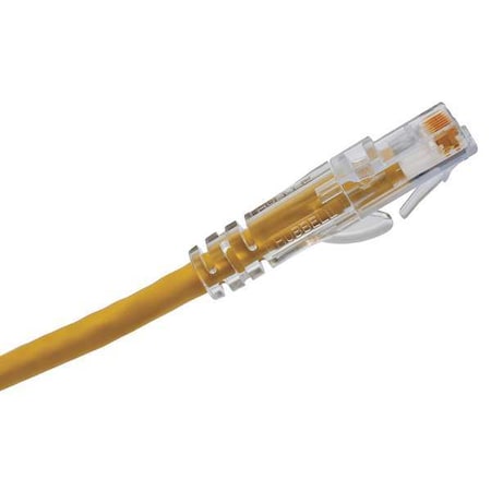Patch Cord, Cat 6A, Clear Boot, Yellow, 5ft. MPN:HC6AY05