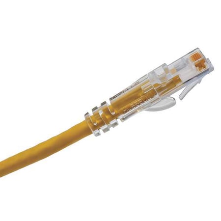 Ethernet Cable, Cat 6A, Yellow, 7 ft. MPN:HC6AY07