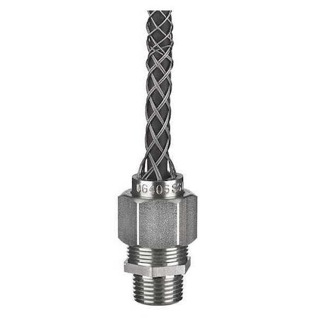 Deluxe Cord Grip, Straight, 1 in NPT, Stainless Steel Body, Stainless Steel Grip MPN:CG812SST