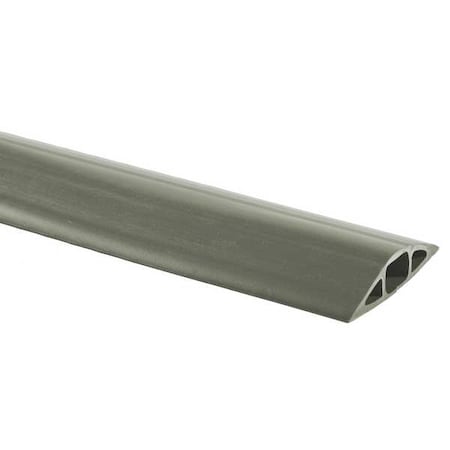 Cable Protector, 3/4 in H, 5 ft L, 3 in W, 1 Channel, PVC, Gray MPN:FT3GY5
