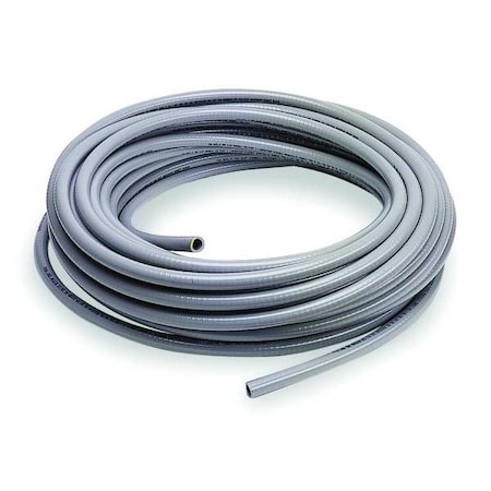 Liquid-Tight Flex Plastic Conduit, 3/8 in Trade Size, 100 ft, 2 in Bend, PVC, Gray MPN:G1038