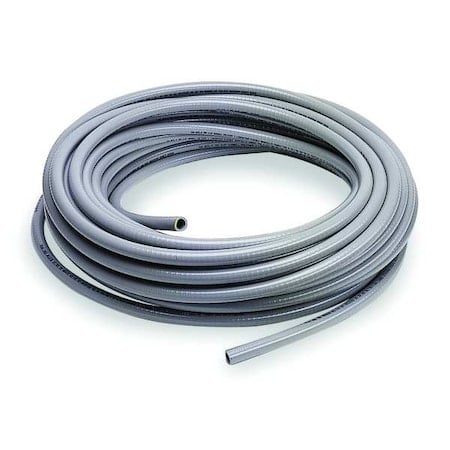 Liquid-Tight Flex Plastic Conduit, 3/4 in Trade Size, 100 ft, 4 in Bend, PVC, Gray MPN:G1075