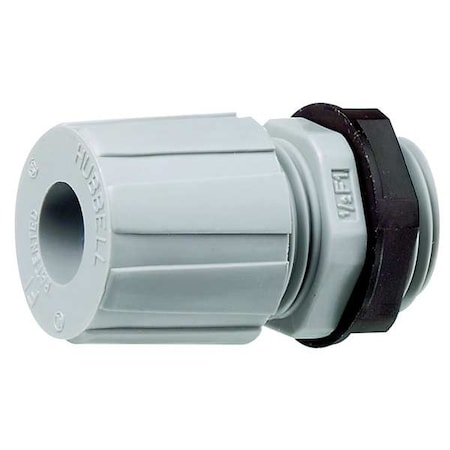 Liquid Tight Connector, 3/8 in., Gray MPN:HJ1005G
