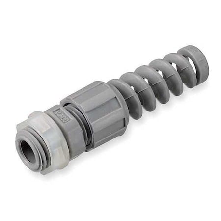 Conduit Fitting Grounding Connector, Threaded, Nylon, PVC Coated, Gray MPN:HJ1039GPK25