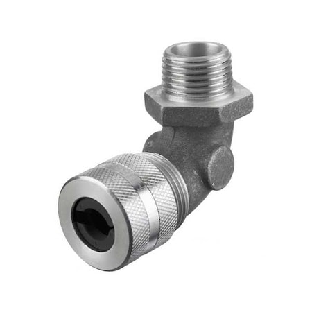 Liquid Tight Connector, 3/8in., 90 deg, Blk MPN:NHC1010