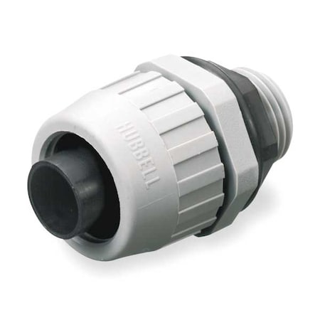 Conduit Fitting Connector, 1/2 in, Threaded, Nylon, Gray MPN:P050NGYA