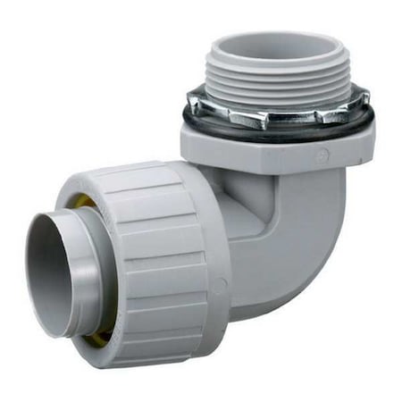 Conduit Fitting Connector, 1 in, Liquid-Tight, Nylon, PVC Coated, Gray MPN:P1009NGY