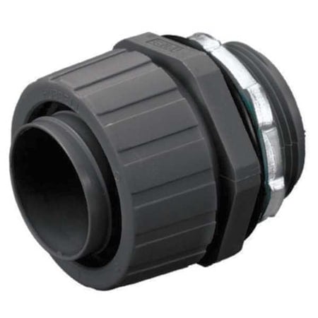 Conduit Fitting Connector, 1-1/4 in, Threaded, Nylon, Black MPN:P125NBK