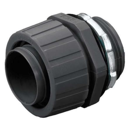 Conduit Fitting Connector, 1-1/2 in, Threaded, Nylon, Black MPN:P150NBK