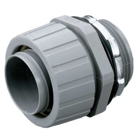 Conduit Fitting Connector, 2 in, Threaded, Nylon, Gray MPN:P200NGY