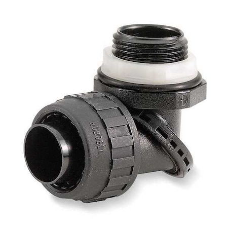 Conduit Fitting Connector, 3/8 in, Threaded, Nylon, Black MPN:PS0389NBK