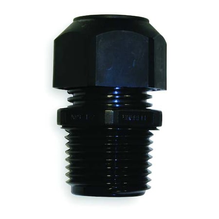 Liquid Tight Cord Connector, Insulated, Straight, Nylon, 1-11/16 in L, 1/2 in MNPT, Black MPN:SEC50BA