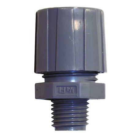 Cord Connector, 1/4 in., Straight, Gray MPN:SHC1003CR