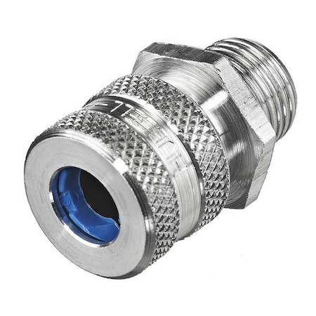 Liquid Tight Connector, 3/8 in., Blue MPN:SHC1012