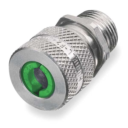 Liquid Tight Connector, 1/2 in., Green MPN:SHC1019