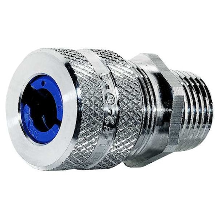 Liquid Tight Cord Connector, Straight, Aluminum, 1-5/8 in L, 1/2 in MNPT, Silver MPN:SHC1023