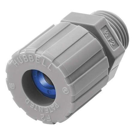 Liquid Tight Connector, 1/2 in., Blue MPN:SHC1023CR