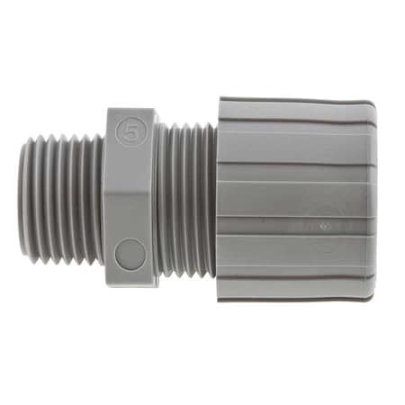 Liquid Tight Connector, 1in, Straight, Gray MPN:SHC1039CR
